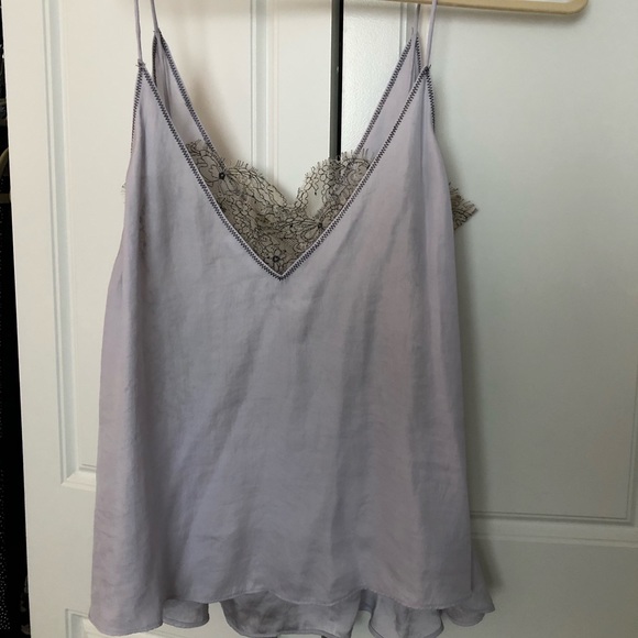 Free People Tops - Free people lavender silk cami with lace bandeau